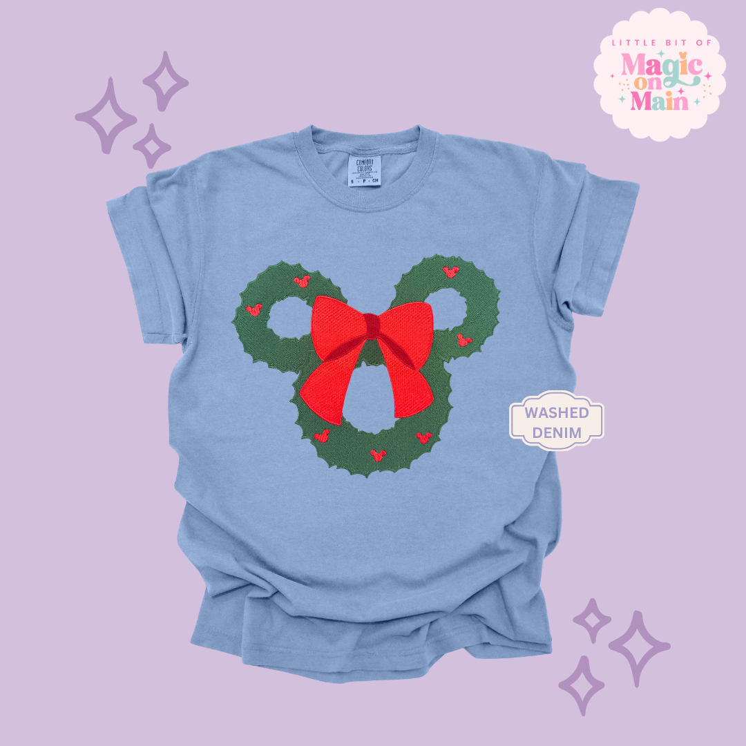EMBROIDERED MICKEY WREATH - EXCLUSIVE TO MoM - ADULT T-SHIRT