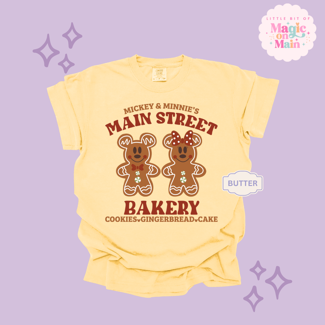 PRINTED MAIN STREET BAKERY RED - ADULT T-SHIRT