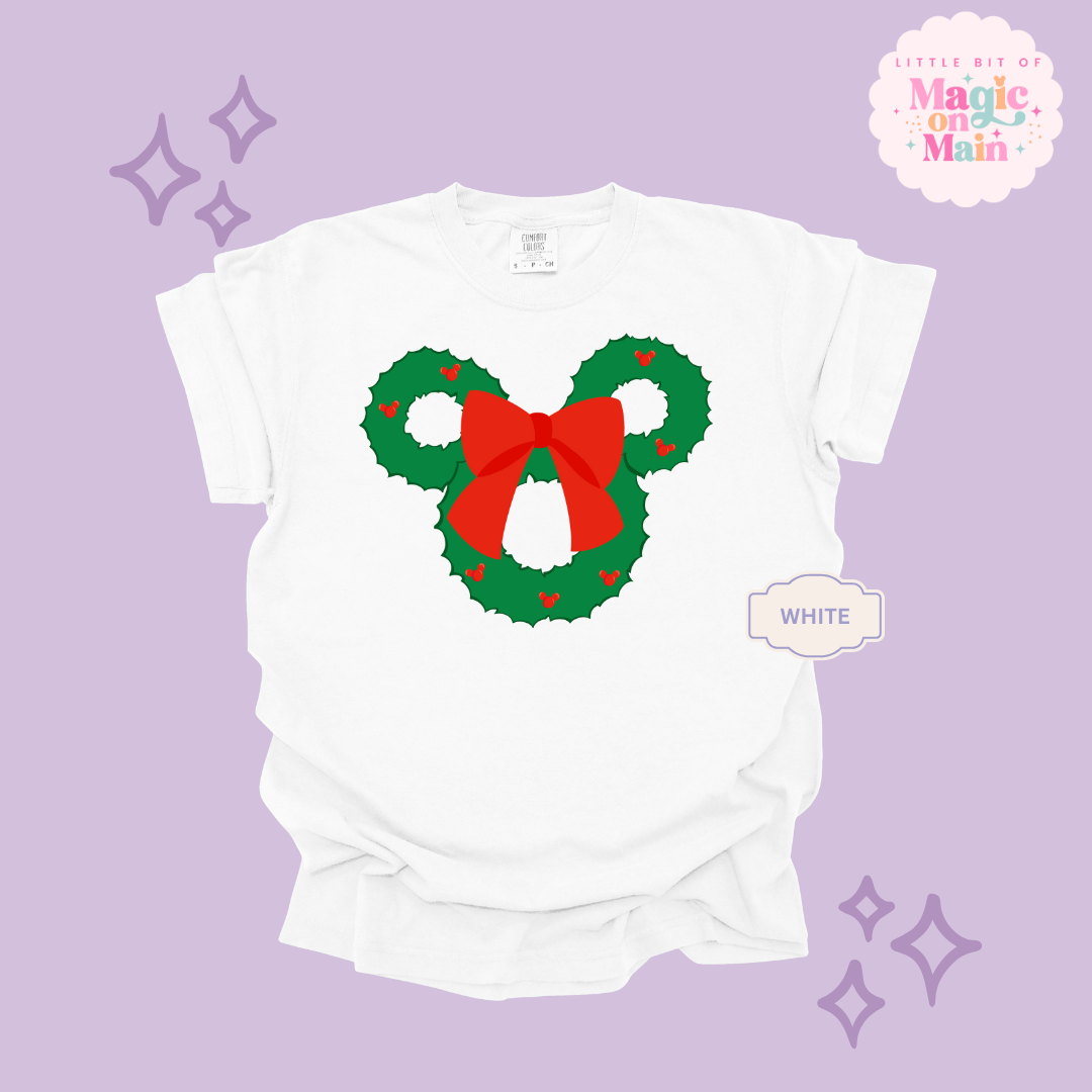 PRINTED MICKEY WREATH - EXCLUSIVE TO MoM - ADULT T-SHIRT
