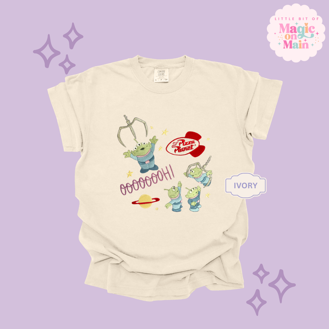 EMBROIDERED ALIENS - EXCLUSIVE TO MoM - ADULT T-SHIRT