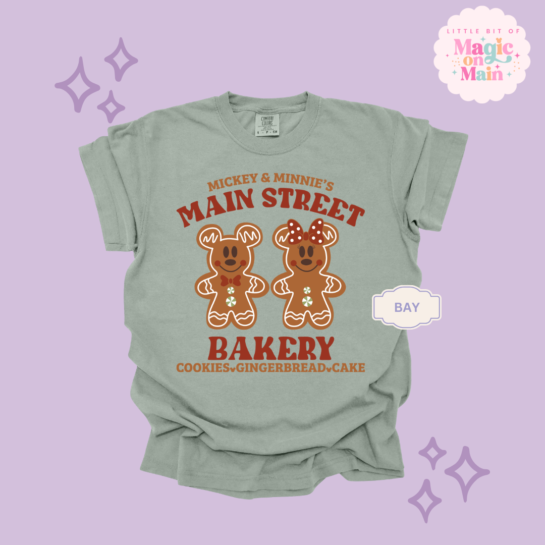 PRINTED MAIN STREET BAKERY RED - ADULT T-SHIRT