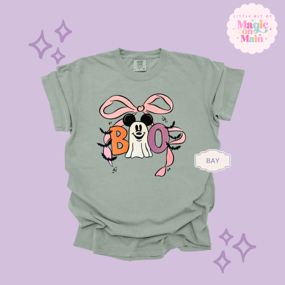 EMBROIDERED BOO (no text) - ADULT T-SHIRT