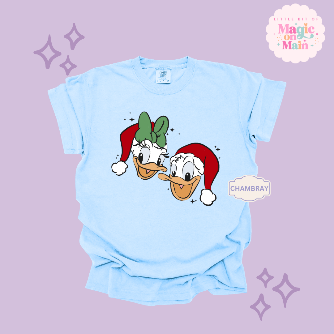 PRINTED DONALD & DAISY CHRISTMAS - ADULT T-SHIRT