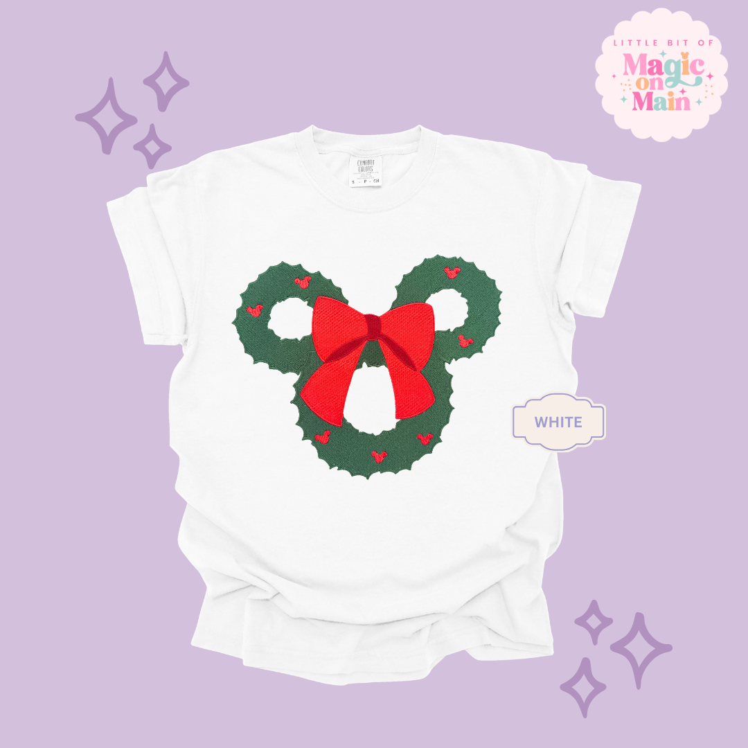 EMBROIDERED MICKEY WREATH - EXCLUSIVE TO MoM - ADULT T-SHIRT