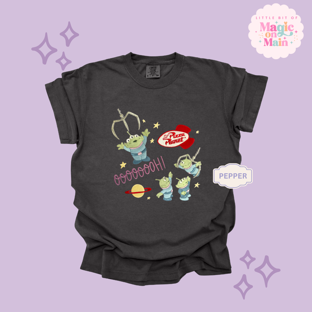 EMBROIDERED ALIENS - EXCLUSIVE TO MoM - ADULT T-SHIRT