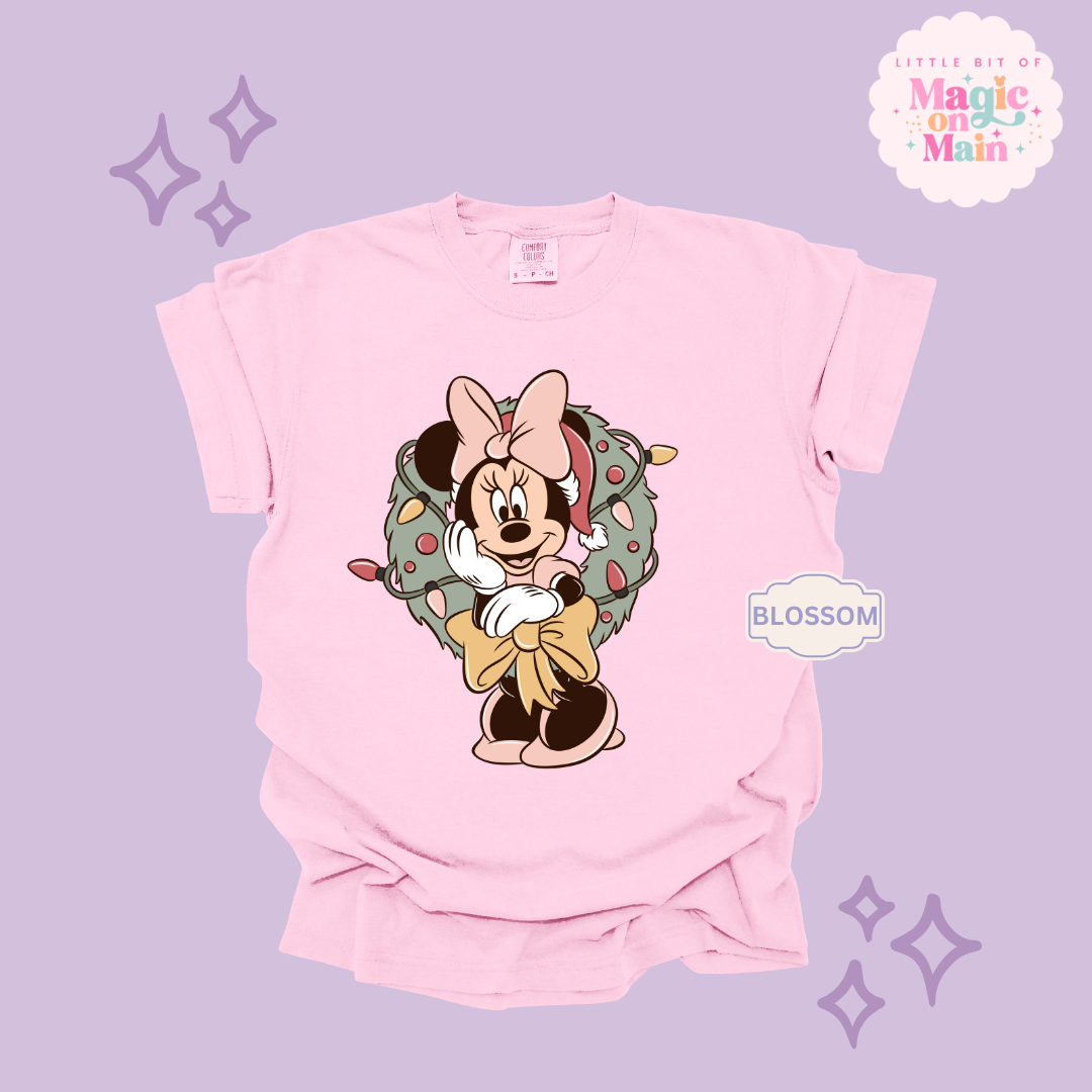 PRINTED MINNIE CHRISTMAS - ADULT T-SHIRT