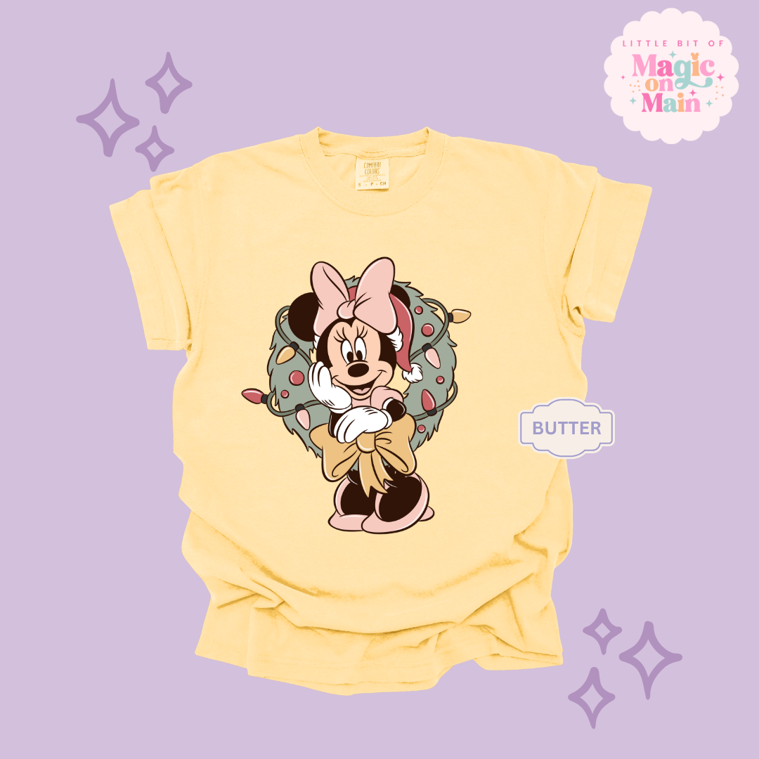 PRINTED MINNIE CHRISTMAS - ADULT T-SHIRT