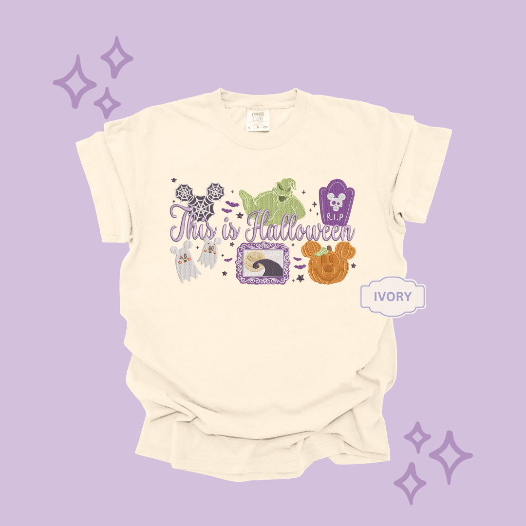 EMBROIDERED THIS IS HALLOWEEN - EXCLUSIVE TO MoM- ADULT T-SHIRT