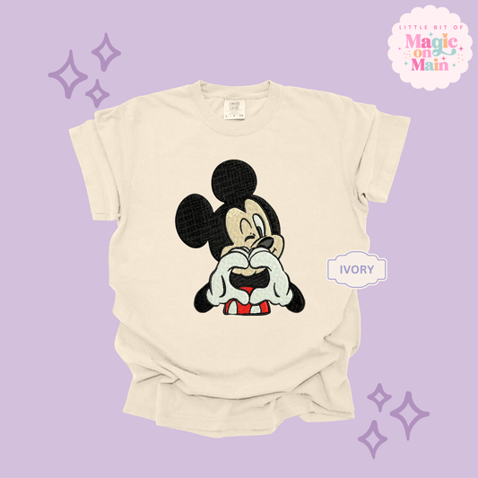 EMBROIDERED MCKY HAND HEART - ADULT T-SHIRT 10016