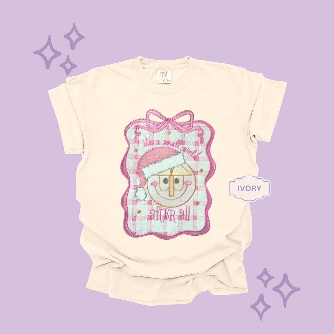 EMBROIDERED SML WORLD COQUETTE - EXCLUSIVE TO MoM- ADULT T-SHIRT