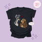 EMBROIDERED VALENTINE DOGS - ADULT T-SHIRT 10017