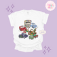 PRINTED CAR CHRISTMAS - ADULT T-SHIRT