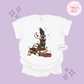 PRINTED CAR CHRISTMAS - ADULT T-SHIRT