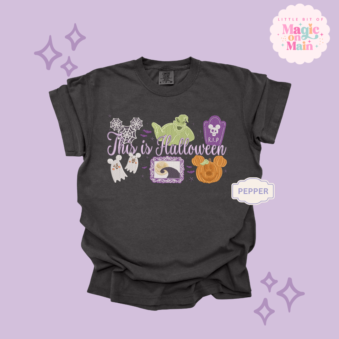 EMBROIDERED THIS IS HALLOWEEN - EXCLUSIVE TO MoM- ADULT T-SHIRT