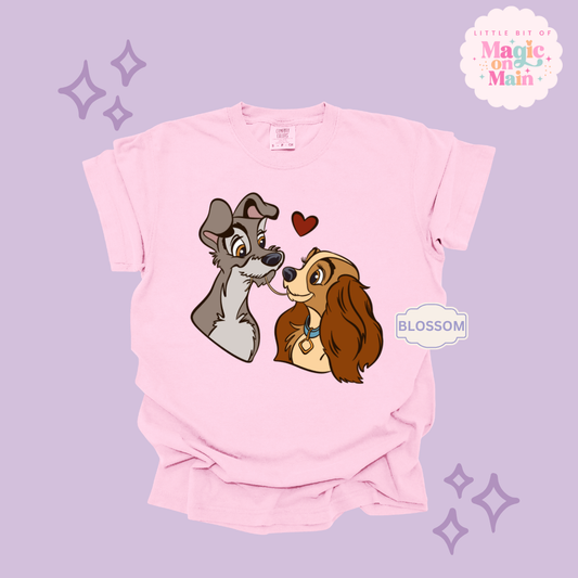 PRINTED VALENTINE DOGS - ADULT T-SHIRT 10017