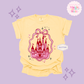 EMBROIDERED PINK CASTLE - ADULT T-SHIRT 10003