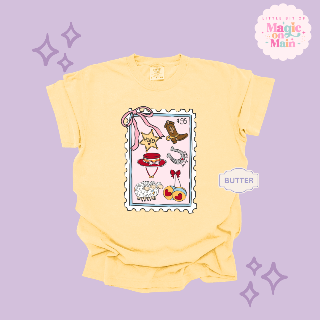 PRINTED GIRLIE POP STAMP - ADULT T-SHIRT 10002