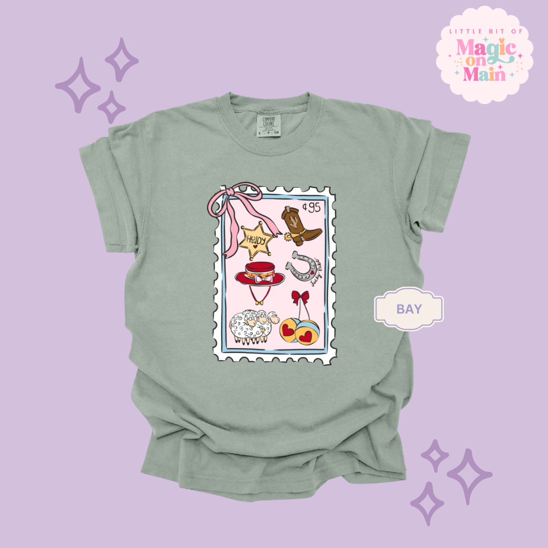 PRINTED GIRLIE POP STAMP - ADULT T-SHIRT 10002