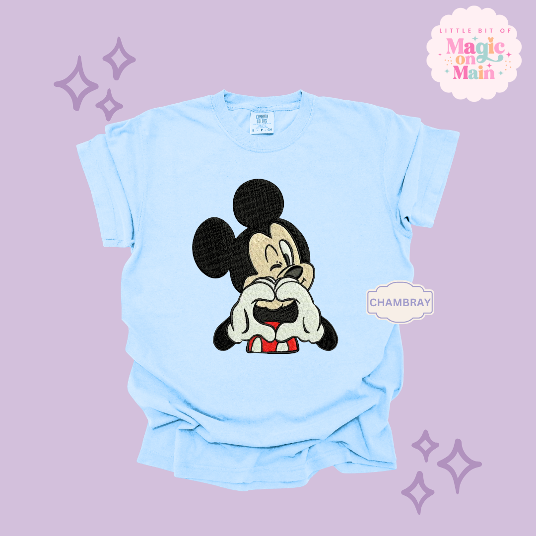 EMBROIDERED MCKY HAND HEART - ADULT T-SHIRT 10016