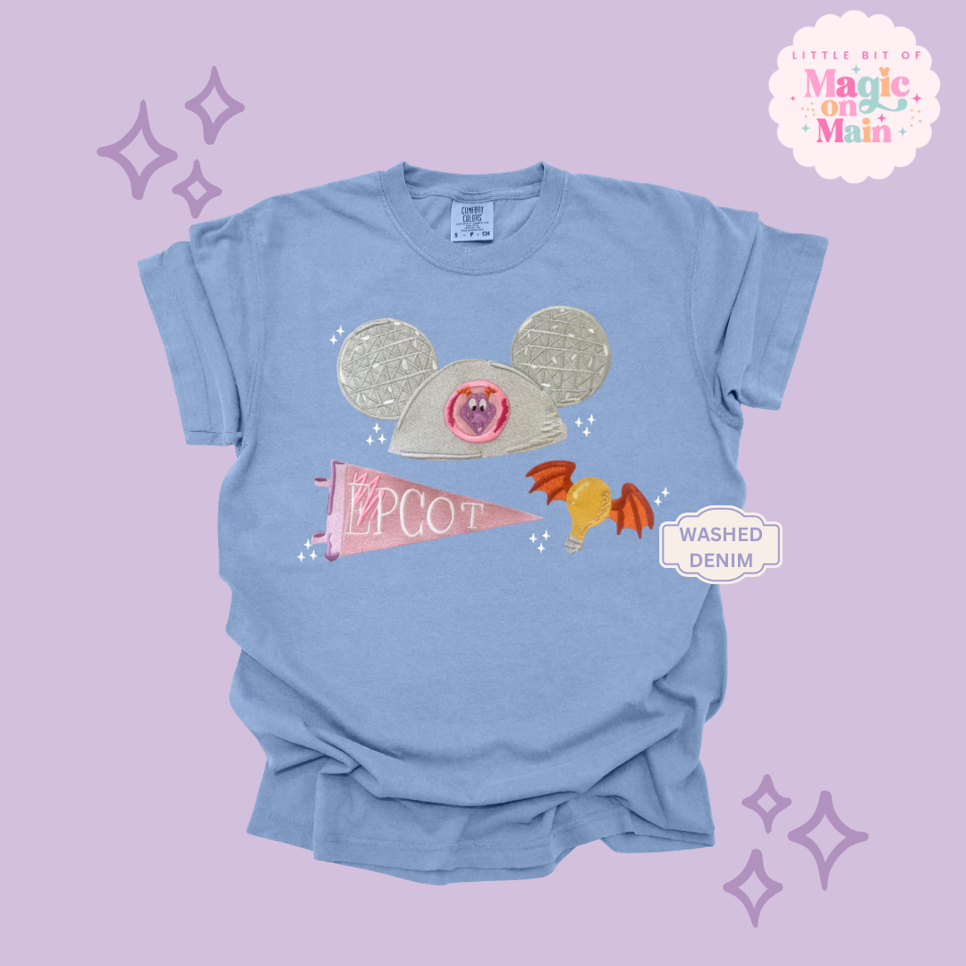 EMBROIDERED  EPCOT GIRLIE - EXCLUSIVE TO MoM - ADULT T-SHIRT 10042