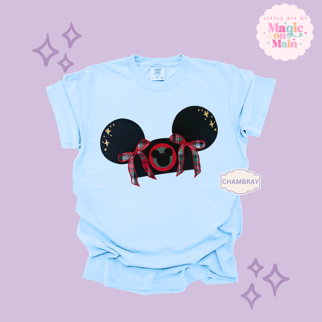 EMBROIDERED APPLIQUE HOLIDAY HAT - EXCLUSIVE TO MoM- ADULT T-SHIRT