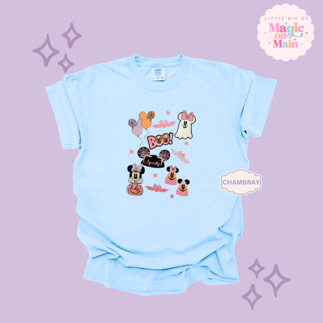 EMBROIDERED GHOULY HALLOWEEN - EXCLUSIVE TO MoM- ADULT T-SHIRT 10059
