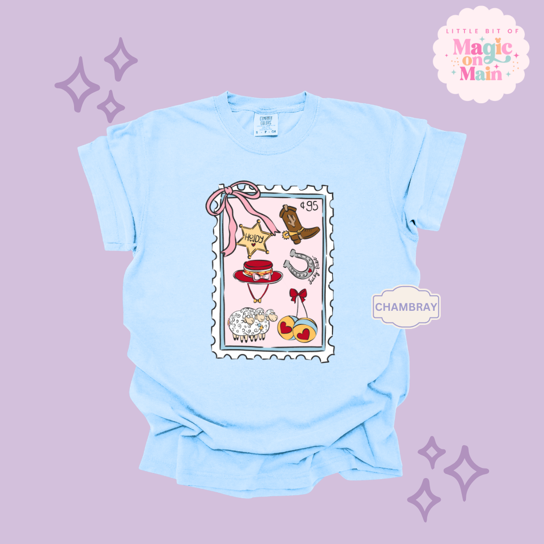 PRINTED GIRLIE POP STAMP - ADULT T-SHIRT 10002