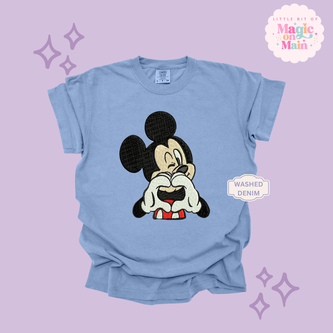 EMBROIDERED MCKY HAND HEART - ADULT T-SHIRT 10016