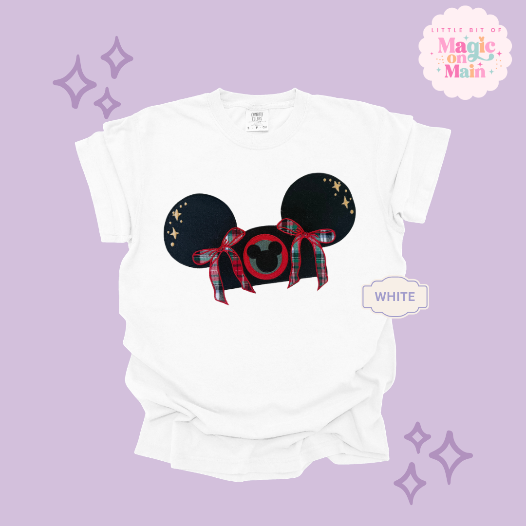 EMBROIDERED APPLIQUE HOLIDAY HAT - EXCLUSIVE TO MoM- ADULT T-SHIRT