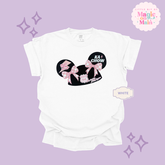 EMBROIDERED PINK LMQ HAT  - EXCLUSIVE COLLAB - ADULT T-SHIRT 10053