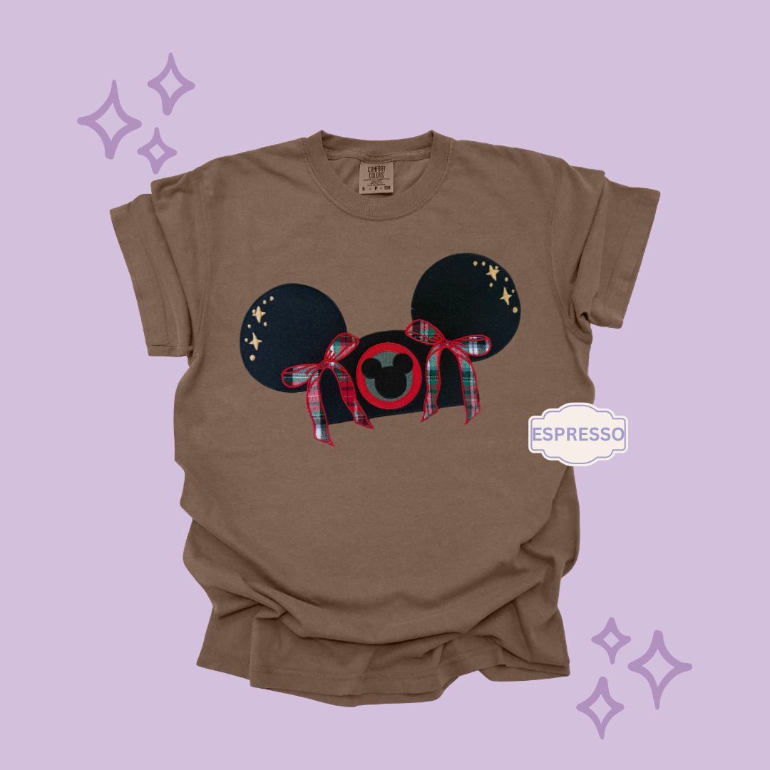 EMBROIDERED APPLIQUE HOLIDAY HAT - EXCLUSIVE TO MoM- ADULT T-SHIRT