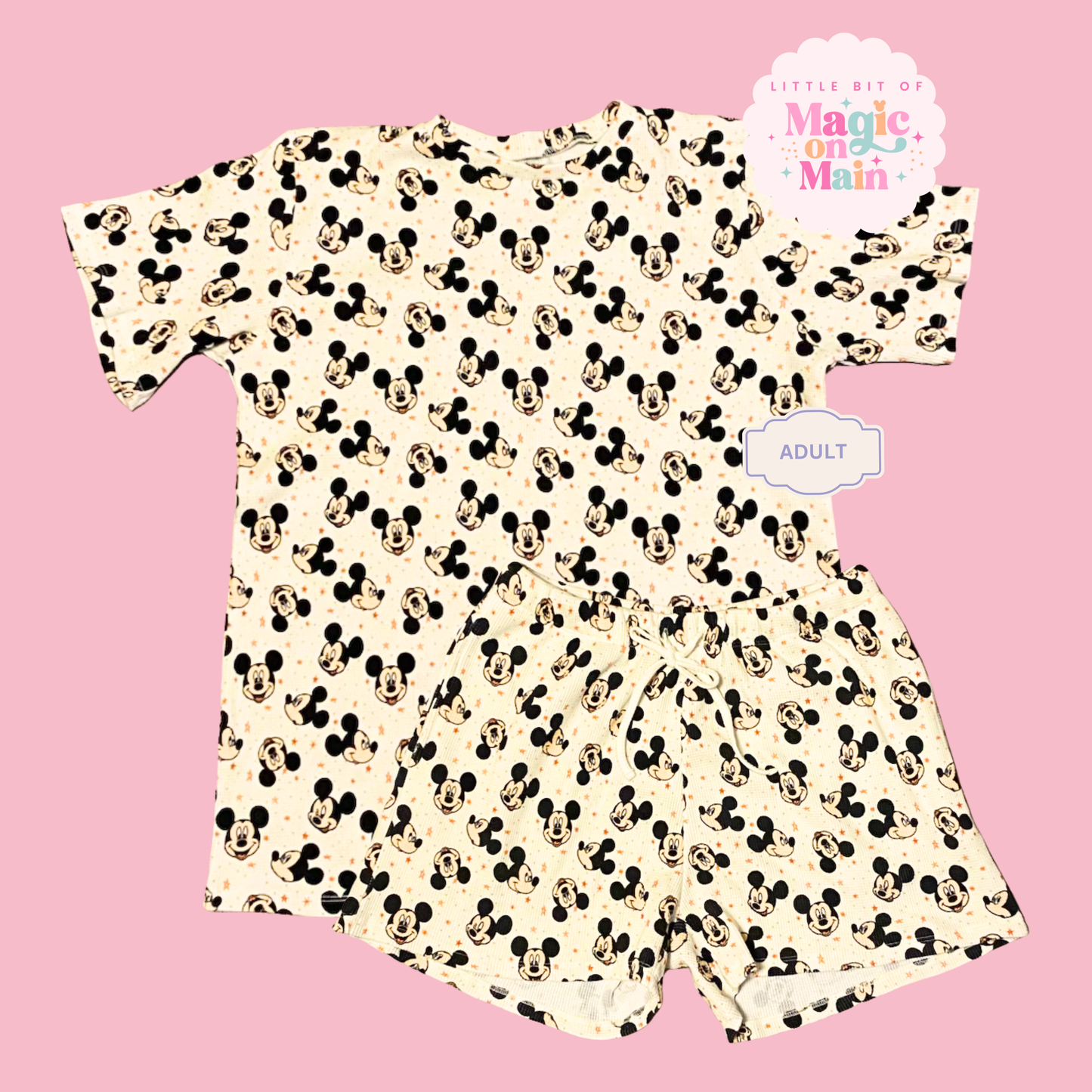 RTS MCKY STARS - HEAVYWEIGHT COTTON WAFFLE KNIT LOUNGEWEAR (10035)