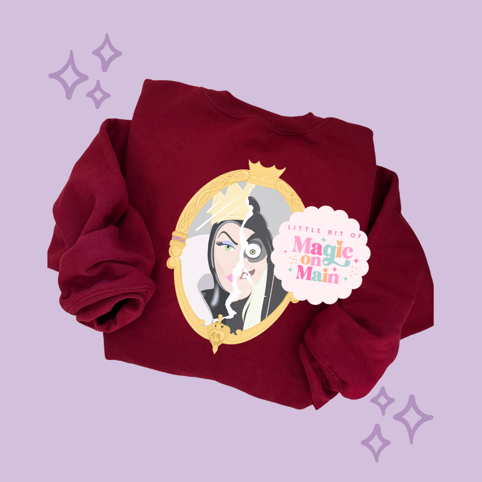 PRINTED EVIL QUEEN MIRROR - EXCLUSIVE TO MoM - ADULT SWEATSHIRT
