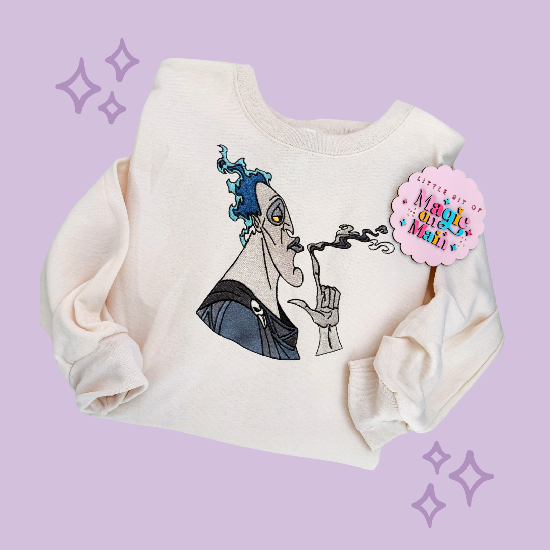 EMBROIDERED HADES - ADULT SWEATSHIRT