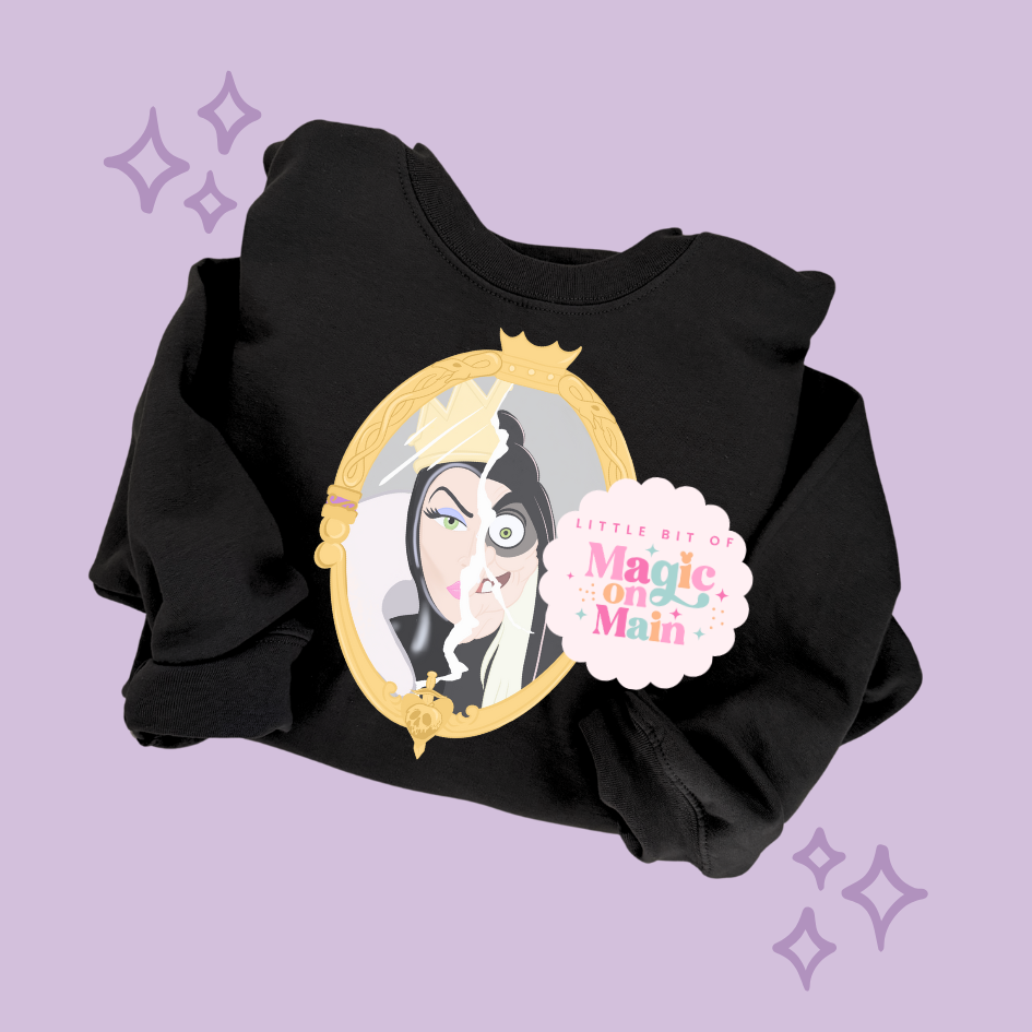 PRINTED EVIL QUEEN MIRROR - EXCLUSIVE TO MoM - ADULT SWEATSHIRT