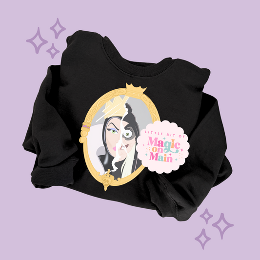PRINTED EVIL QUEEN MIRROR - EXCLUSIVE TO MoM - ADULT SWEATSHIRT