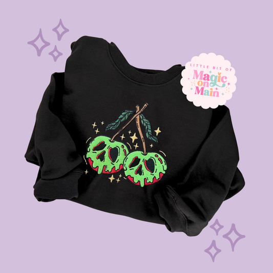EMBROIDERED POISON APPLES - ADULT SWEATSHIRT