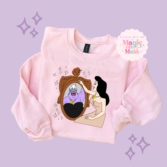 PRINTED VANESSA MIRROR WITH SPARKLE - ADULT SWEATSHIRT