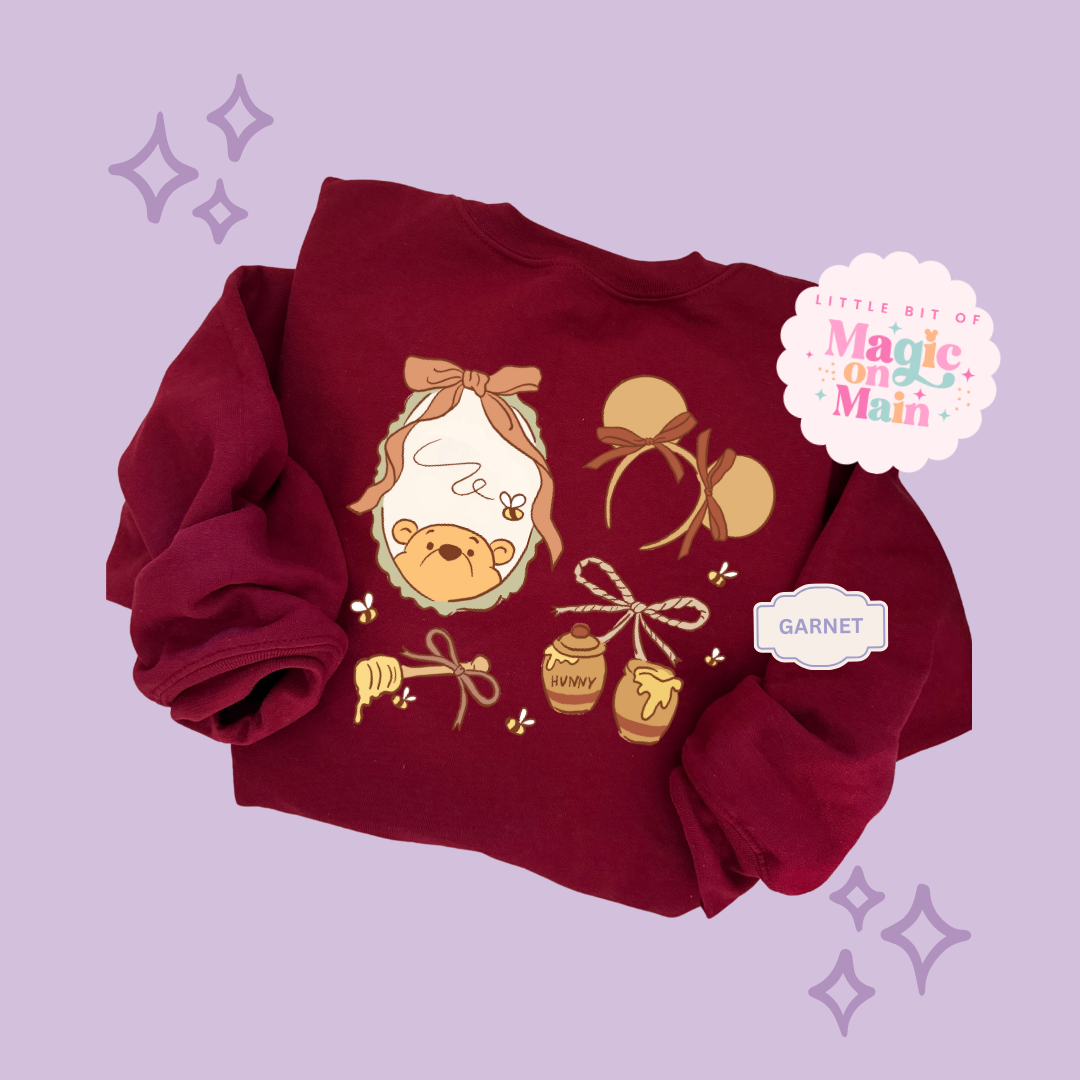 PRINTED WINNIE THE POOH COQUETTE - ADULT SWEATSHIRT