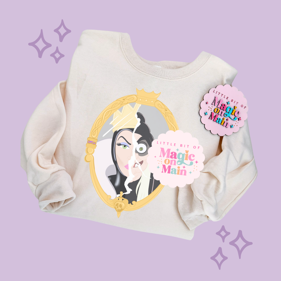 PRINTED EVIL QUEEN MIRROR - EXCLUSIVE TO MoM - ADULT SWEATSHIRT