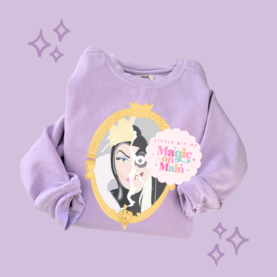 PRINTED EVIL QUEEN MIRROR - EXCLUSIVE TO MoM - ADULT SWEATSHIRT