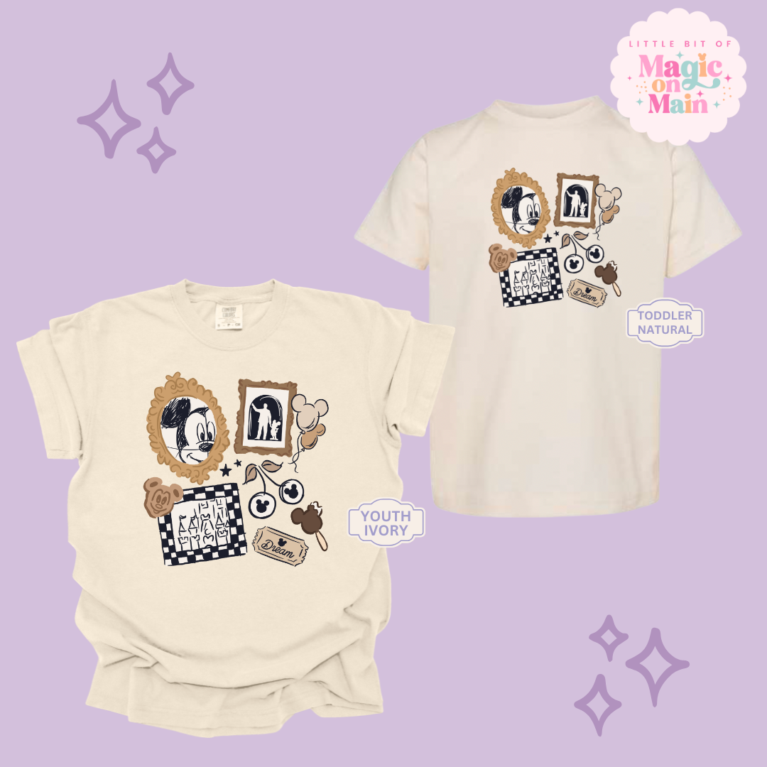 PRINTED NEUTRAL MICKEY - YOUTH/TODDLER