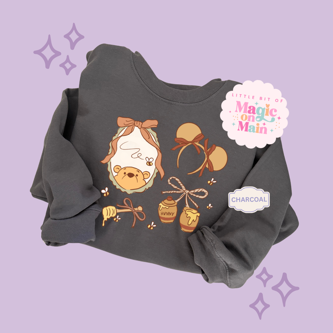 PRINTED WINNIE THE POOH COQUETTE - ADULT SWEATSHIRT