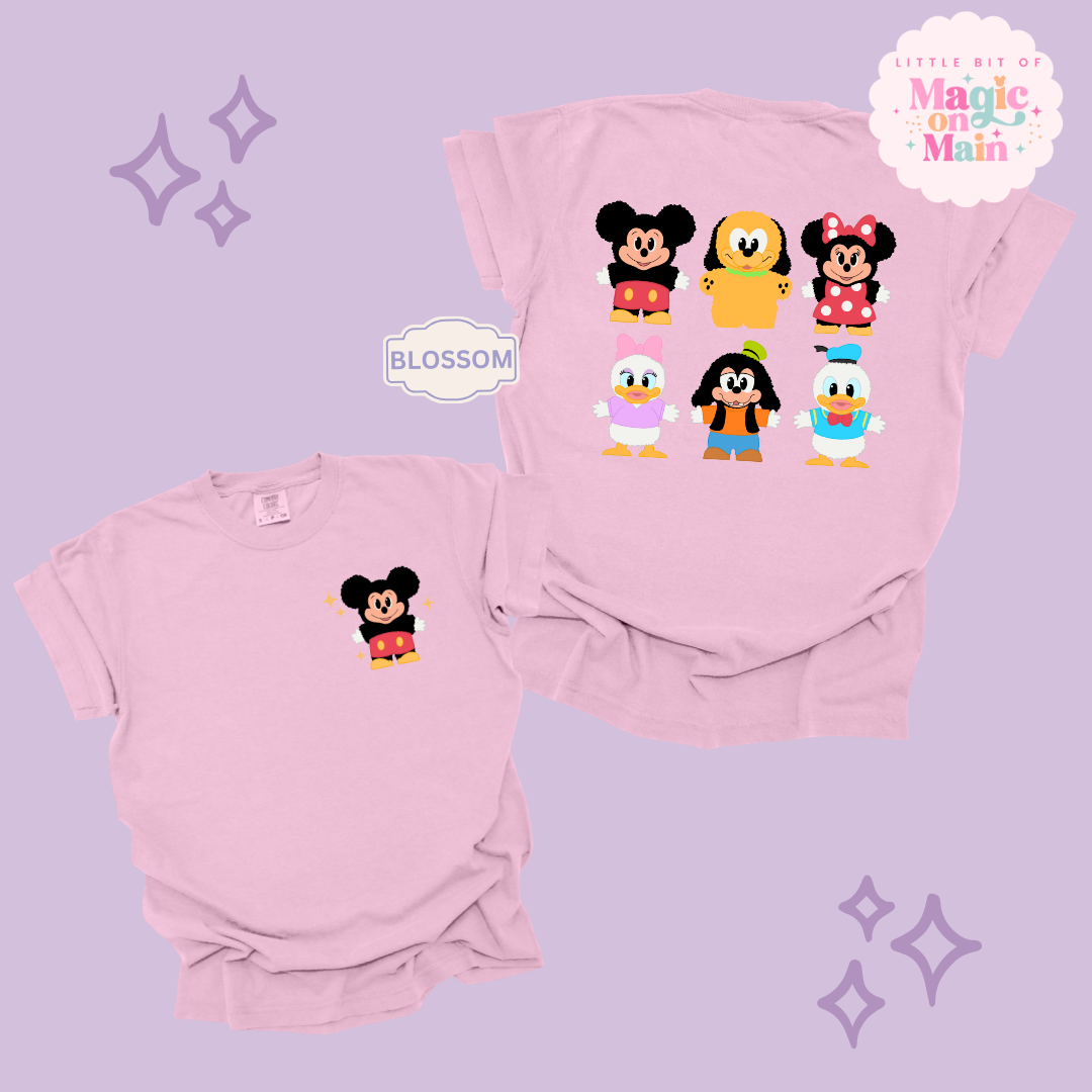 STUFFED CHARACTERS FRONT AND BACK PRINT - MICKEY - ADULT T-SHIRT