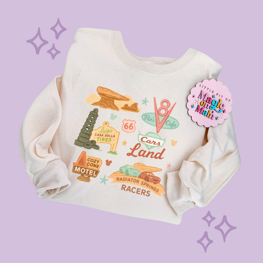 PRINTED CARS ELEMENTS - ADULT SWEATSHIRT