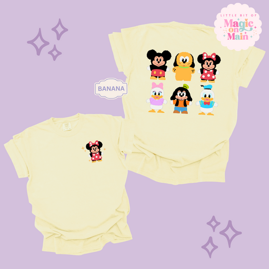 STUFFED CHARACTERS FRONT AND BACK PRINT - MINNIE - ADULT T-SHIRT