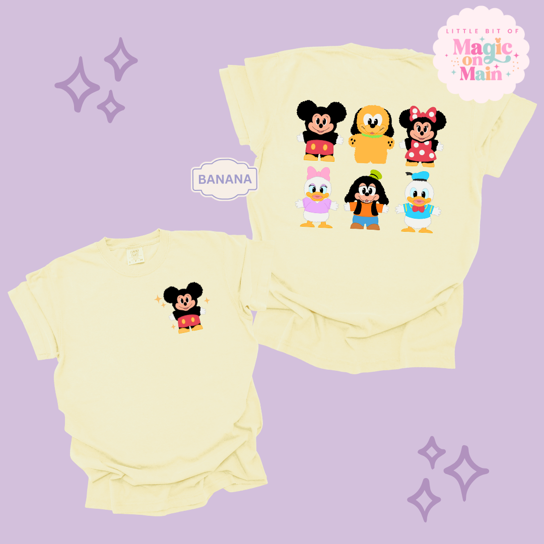 STUFFED CHARACTERS FRONT AND BACK PRINT - MICKEY - ADULT T-SHIRT