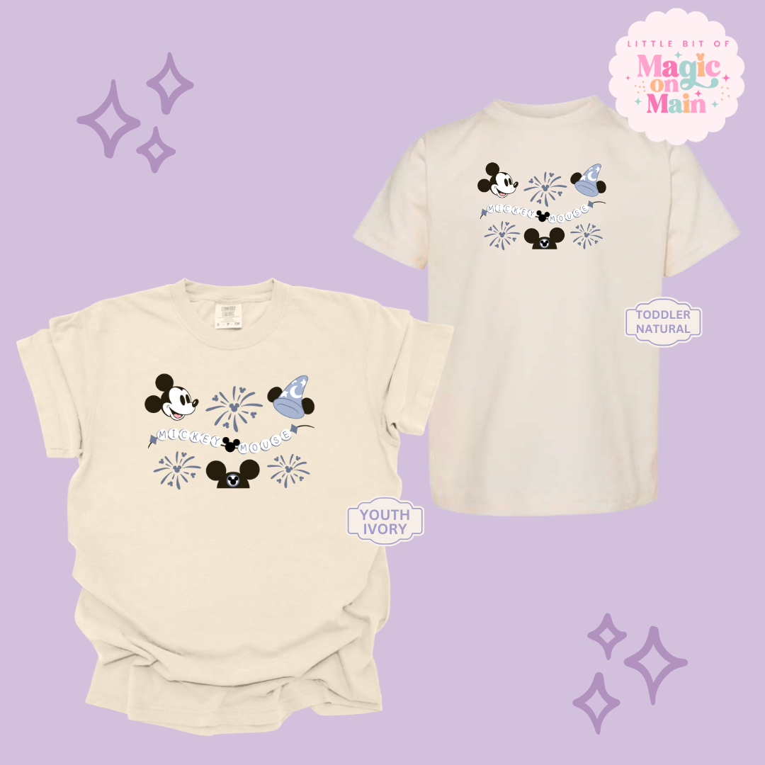 PRINTED BLUE MICKEY - YOUTH/TODDLER