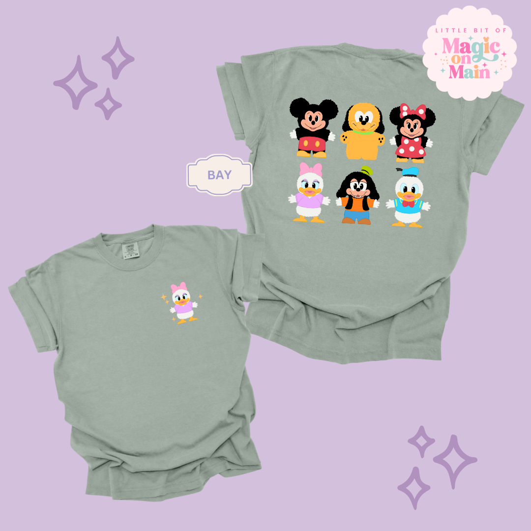 STUFFED CHARACTERS FRONT AND BACK PRINT - DAISY - ADULT T-SHIRT