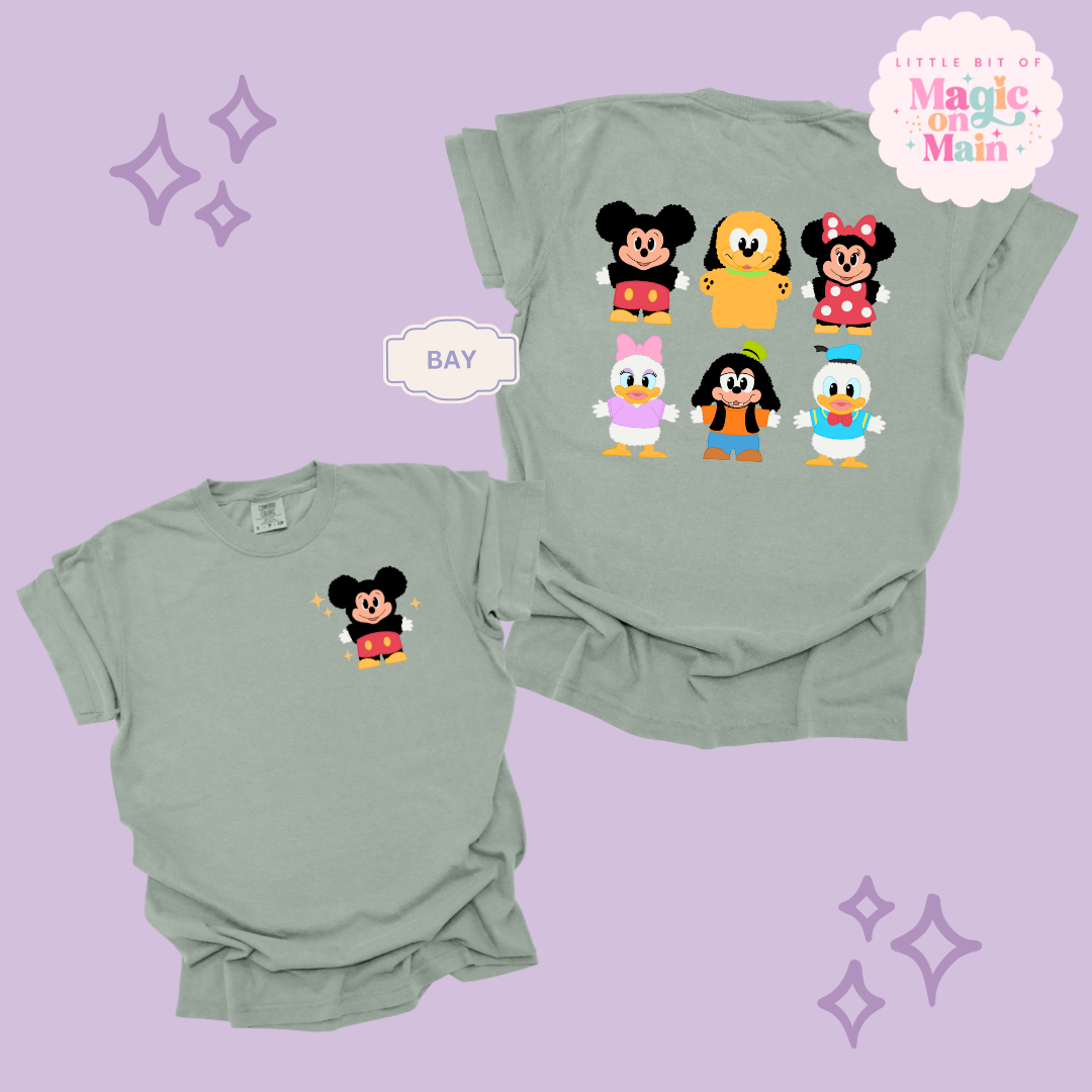 STUFFED CHARACTERS FRONT AND BACK PRINT - MICKEY - ADULT T-SHIRT